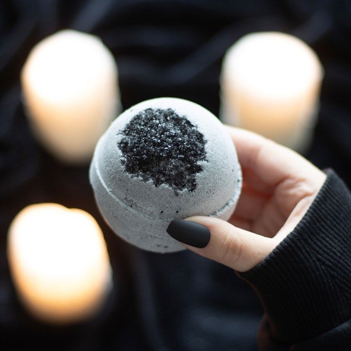 Dark Depths Black Charcoal Bath Bomb From Witch, Please!