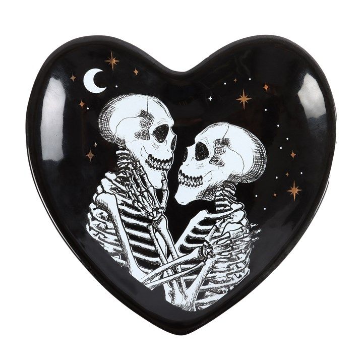 Skeleton Couple Heart Trinket Dish From Witch, Please!