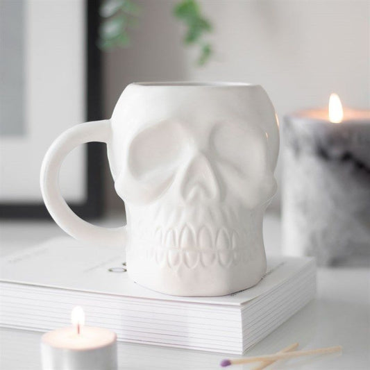 Matte White Skull Mug From Witch, Please!