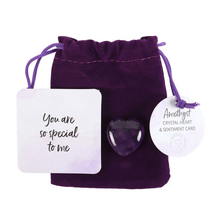 You Are Special to Me Amethyst Crystal Heart in a Bag From Witch, Please!