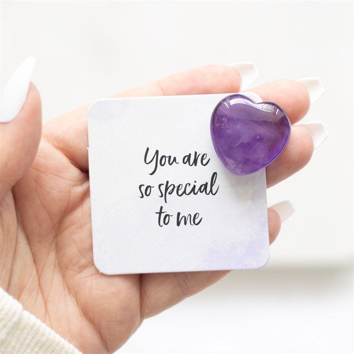 You Are Special to Me Amethyst Crystal Heart in a Bag From Witch, Please!