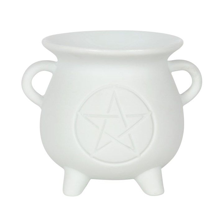 White Pentagram Cauldron Oil Burner From Witch, Please!