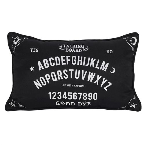 Small Rectangular Black and White Talking Board Cushion From Witch, Please!