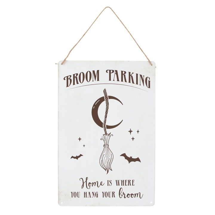 Broom Parking Metal Sign From Witch, Please!