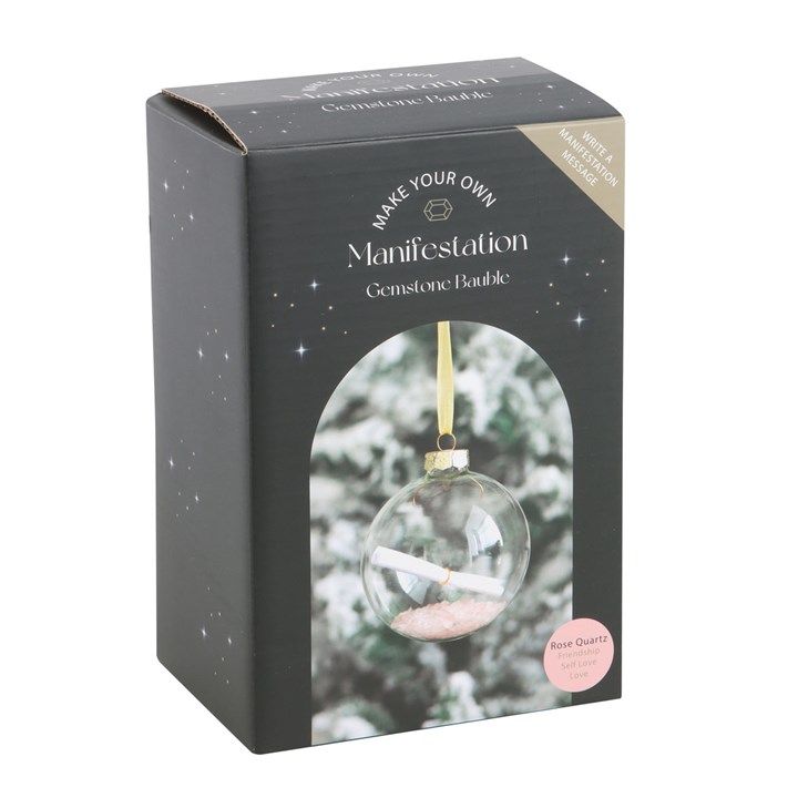 Rose Quartz Manifestation Christmas Bauble Kit From Witch, Please!