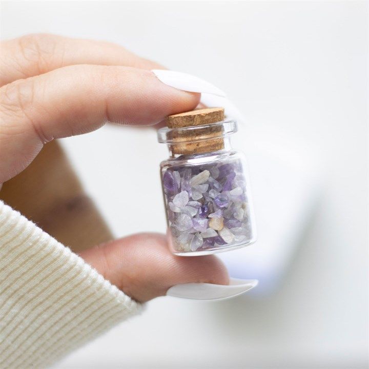 Jar of Calm Amethyst Crystal in a Matchbox From Witch, Please!