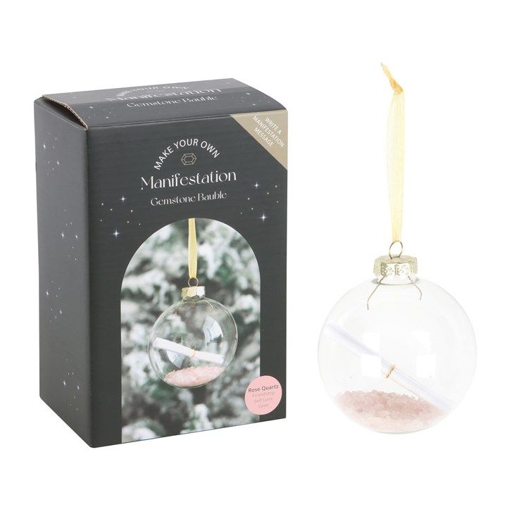 Rose Quartz Manifestation Christmas Bauble Kit From Witch, Please!