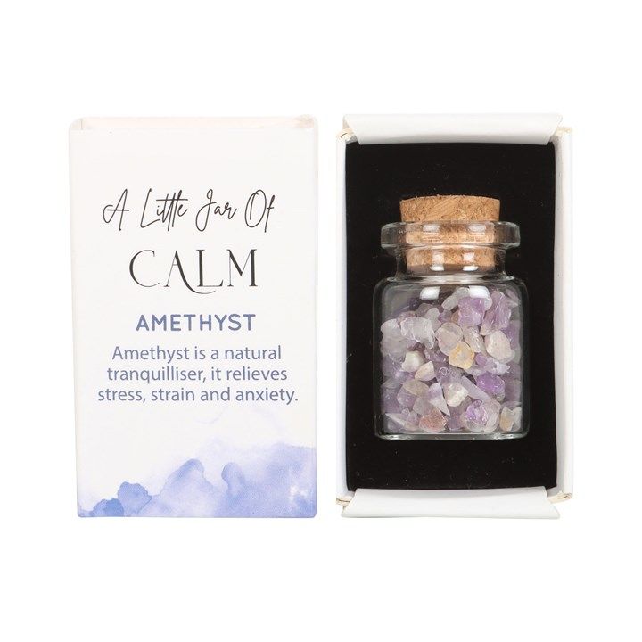 Jar of Calm Amethyst Crystal in a Matchbox From Witch, Please!