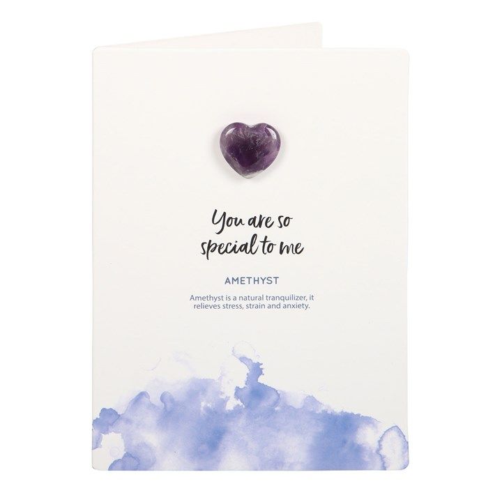 Special To Me Amethyst Crystal Heart Greeting Card From Witch, Please!