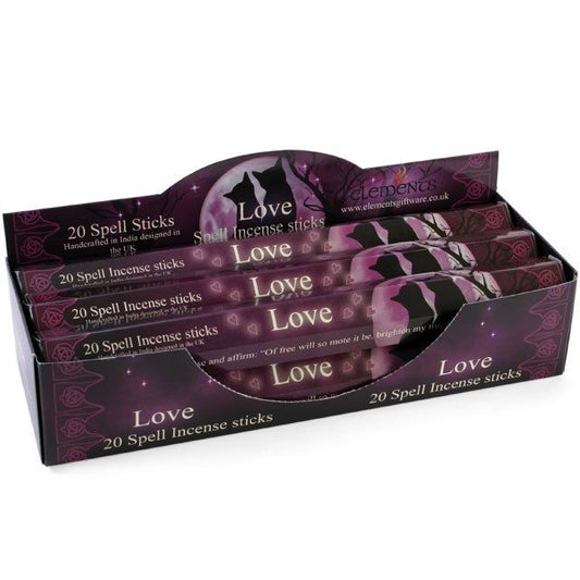 Set of 6 Packets of Love Spell Incense Sticks by Lisa Parker From Witch, Please!