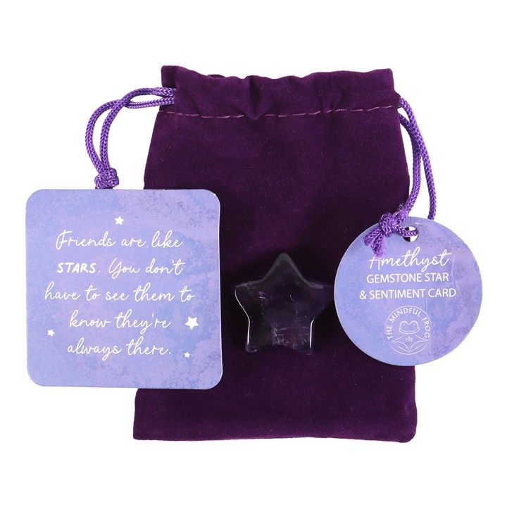 Friends Are Like Stars Lucky Amethyst Crystal Star in a Bag From Witch, Please!