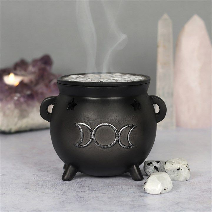 Triple Moon Cauldron Incense Cone Holder From Witch, Please!