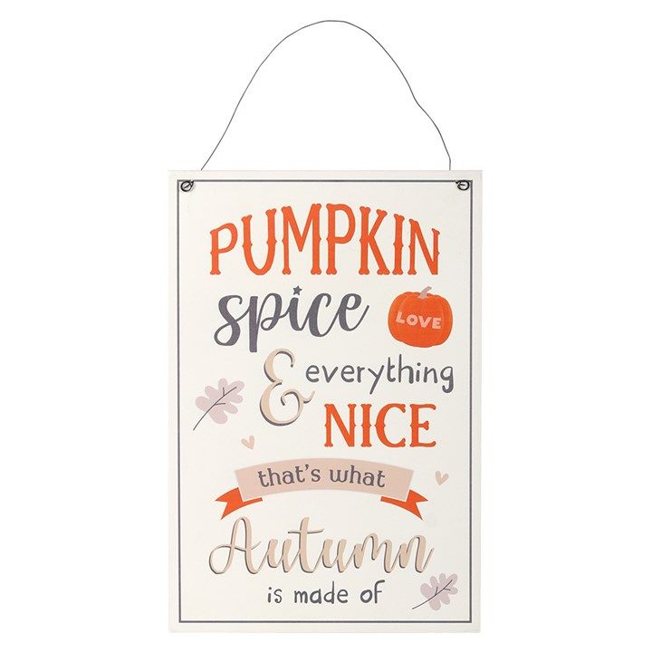 30cm Pumpkin Spice Hanging Sign From Witch, Please!