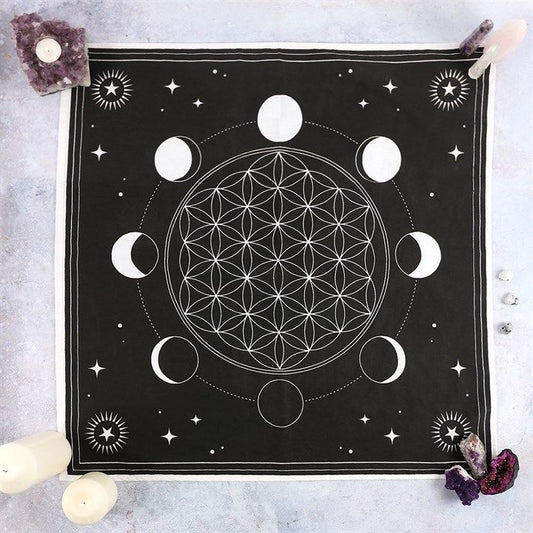 Moon Phase Crystal Grid Altar Cloth From Witch, Please!