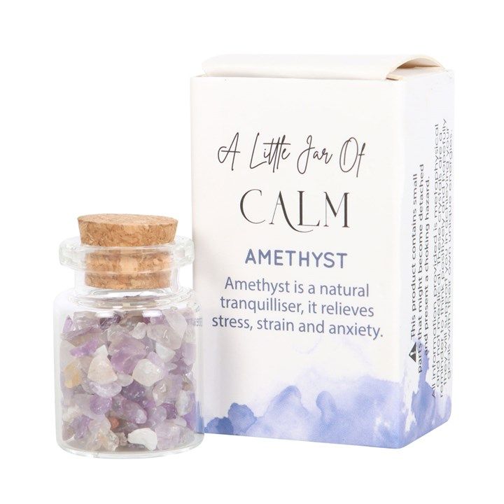 Jar of Calm Amethyst Crystal in a Matchbox From Witch, Please!