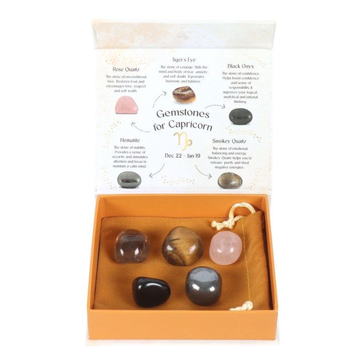 Capricorn Crystal Tumblestone Set From Witch, Please!