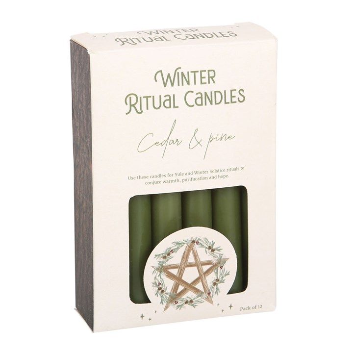 Cedar & Pine Winter Ritual Spell Candles From Witch, Please!