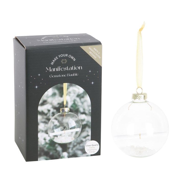 Clear Quartz Manifestation Christmas Bauble Kit From Witch, Please!