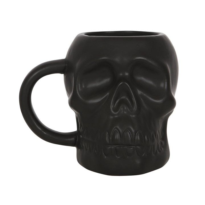 Matte Black Skull Mug From Witch, Please!