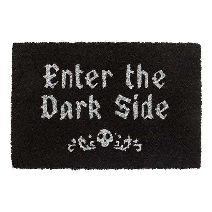 Black Enter The Dark Side Coir Doormat From Witch, Please!