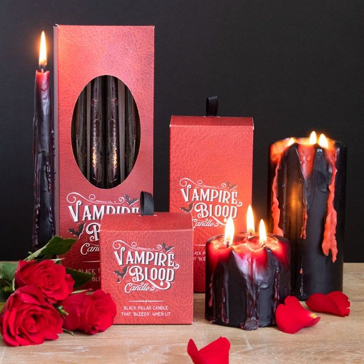 Set of 8 Vampire Blood Taper Candles From Witch, Please!