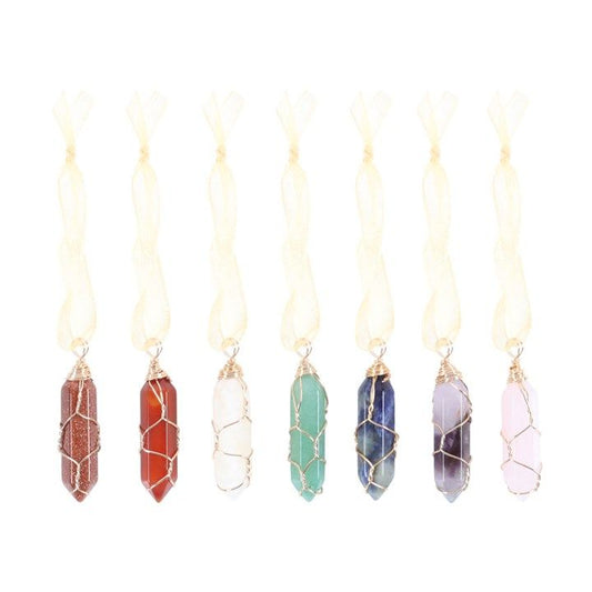 Set of 7 Hanging Crystal Tree Decorations From Witch, Please!