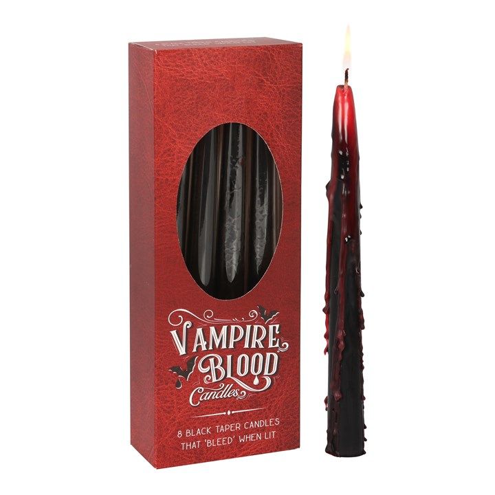 Set of 8 Vampire Blood Taper Candles From Witch, Please!