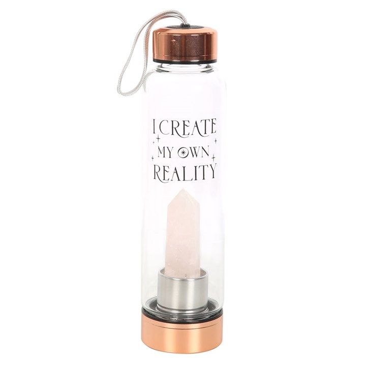 Rose Quartz Create My Own Reality Glass Water Bottle From Witch, Please!