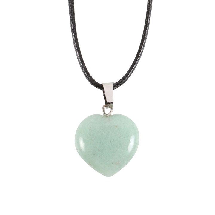 Green Adventurine Healing Crystal Heart Necklace From Witch, Please!