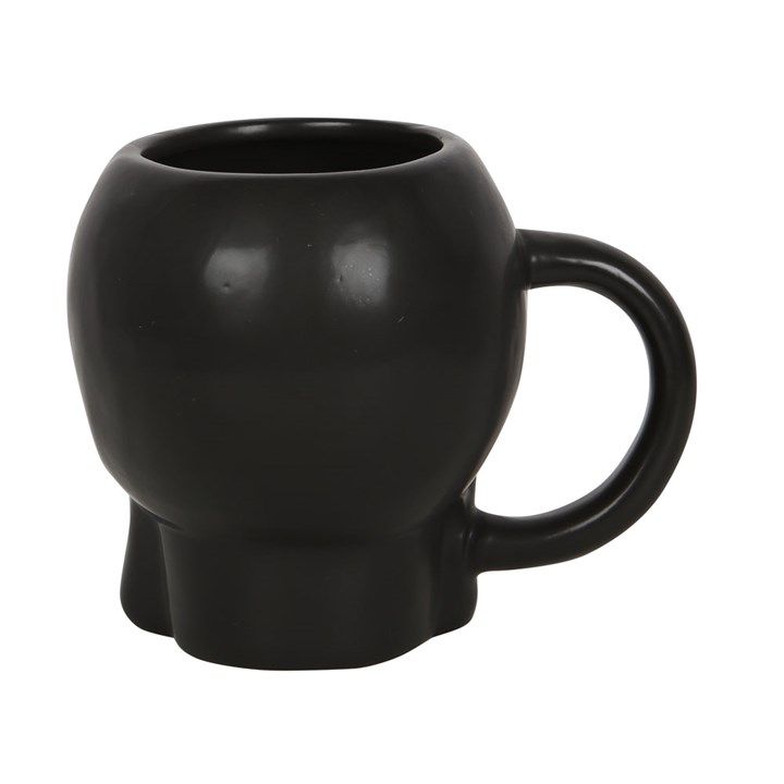 Matte Black Skull Mug From Witch, Please!