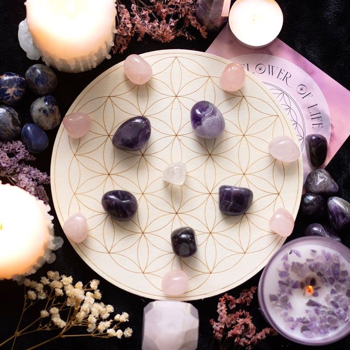 Flower of Life Crystal Grid Set From Witch, Please!