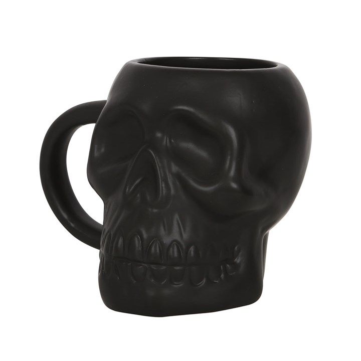 Matte Black Skull Mug From Witch, Please!