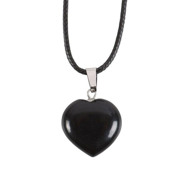 Black Obsidian Healing Crystal Heart Necklace From Witch, Please!