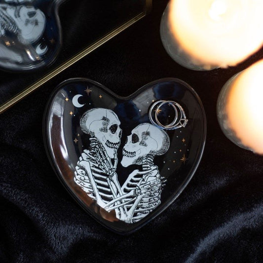 Skeleton Couple Heart Trinket Dish From Witch, Please!