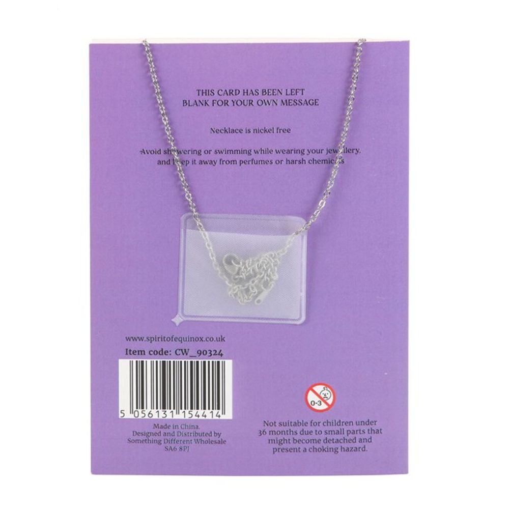 Amethyst Crystal Moon Necklace on Greeting Card From Witch, Please!