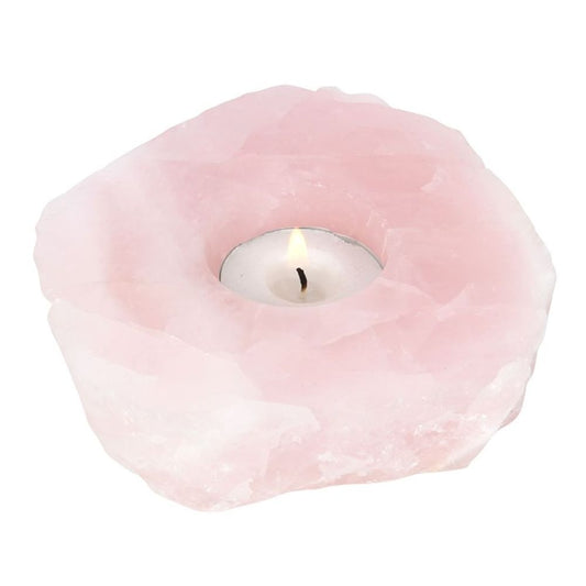 Rose Quartz Crystal Tealight Holder From Witch, Please!