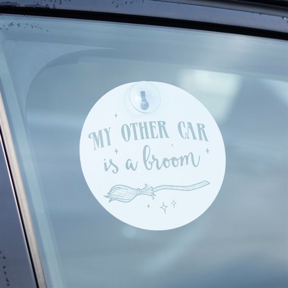 My Other Car is a Broom Window Sign From Witch, Please!