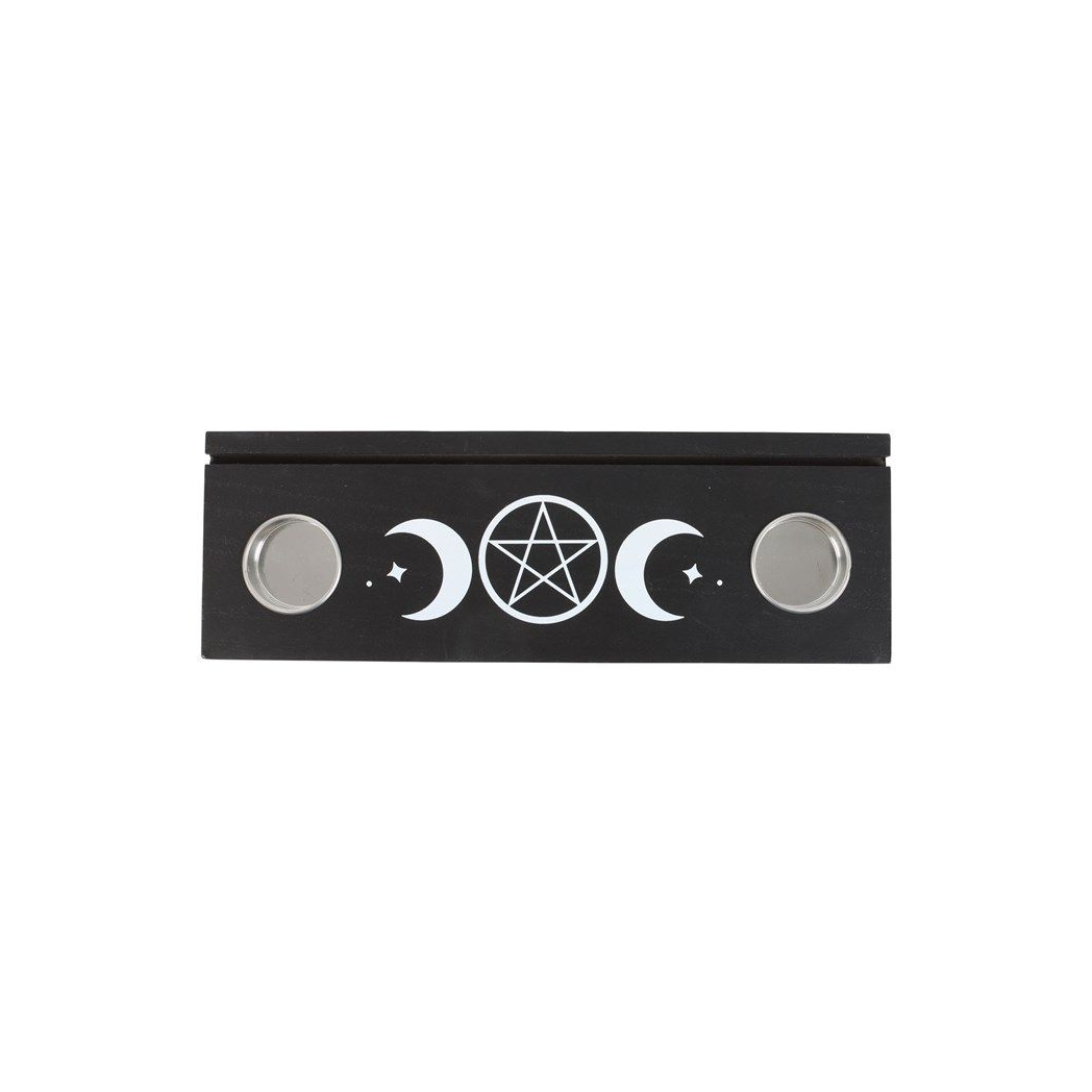 Black Triple Moon Tarot Card Stand Tealight Holder From Witch, Please!