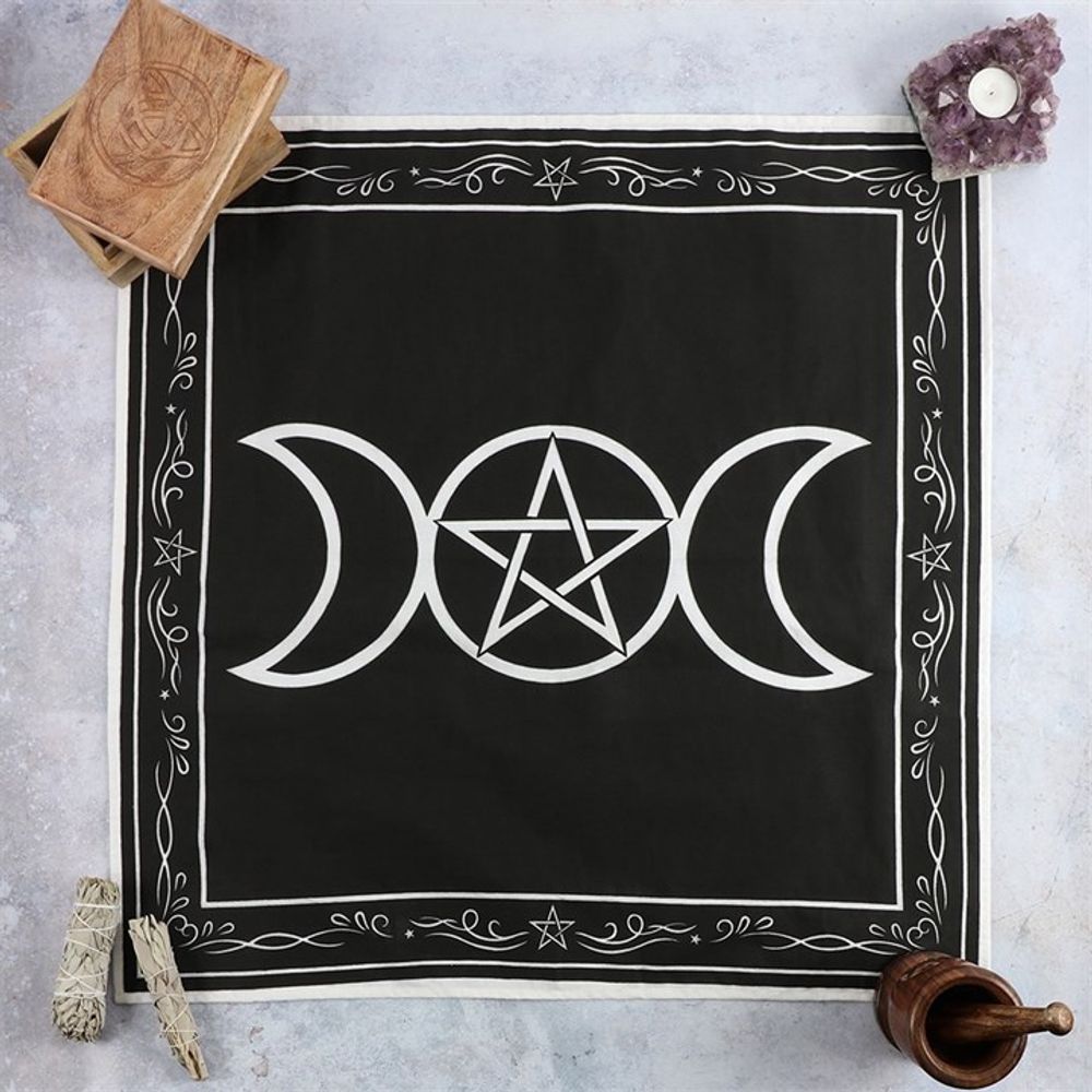 70x70cm Triple Moon Altar Cloth From Witch, Please!