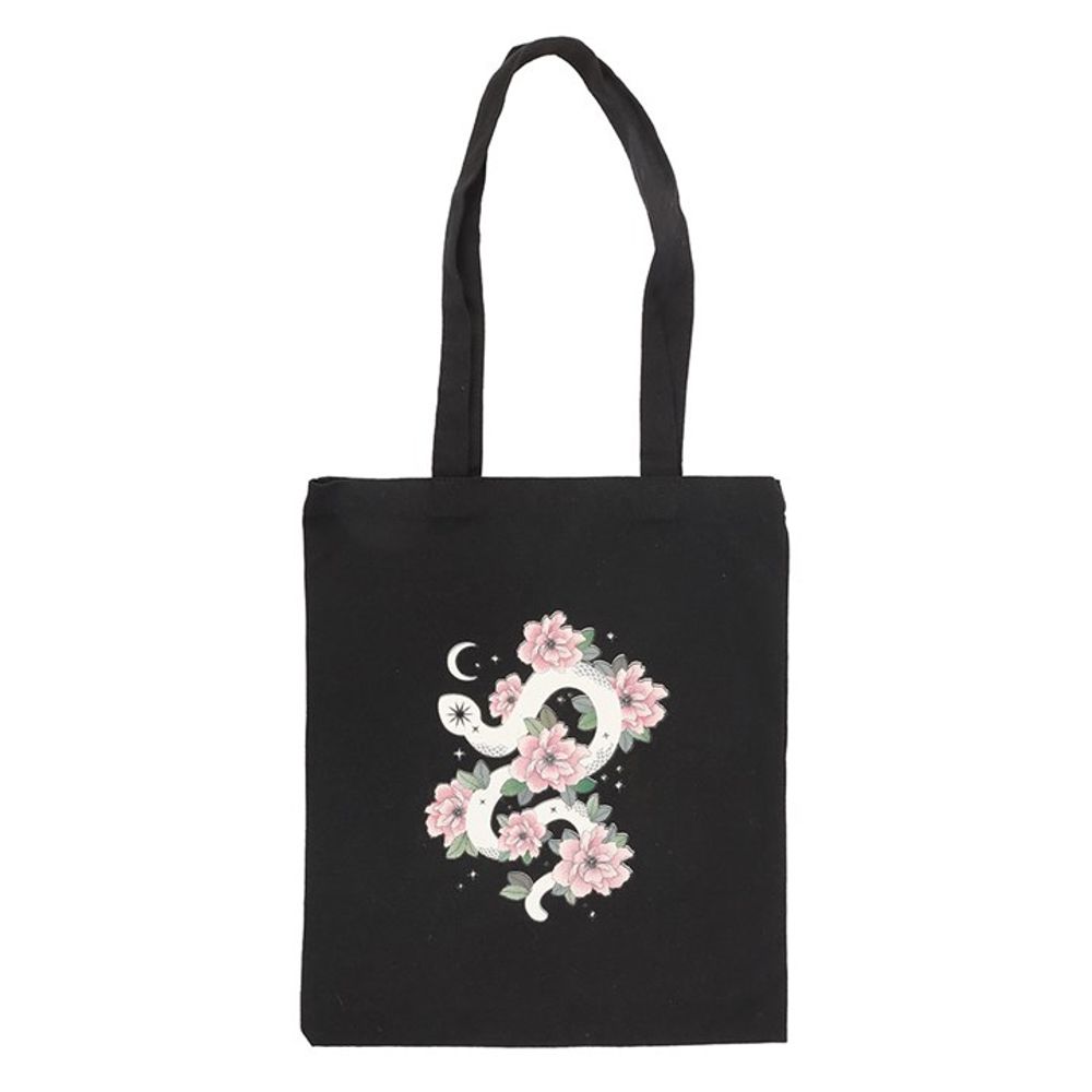 Floral Snake Polycotton Tote Bag From Witch, Please!