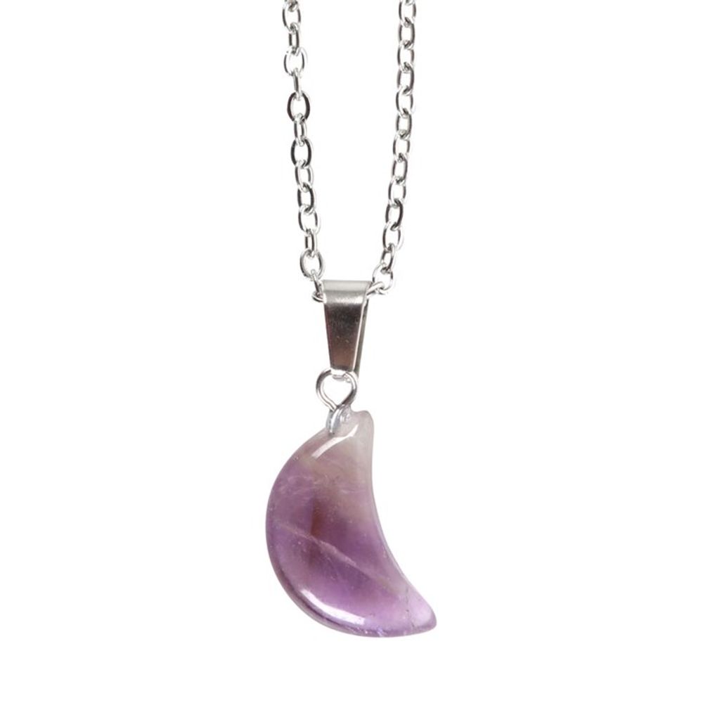 Amethyst Crystal Moon Necklace on Greeting Card From Witch, Please!