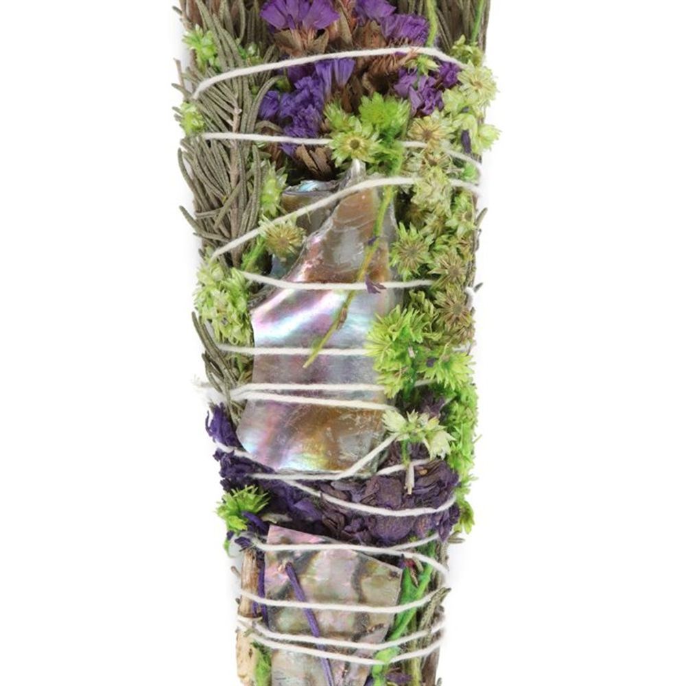 6in Ritual Wand Smudge Stick with Rosemary, Lavender and Abalone From Witch, Please!