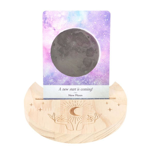 Natural Mystical Hands Crescent Moon Tarot Card Stand From Witch, Please!