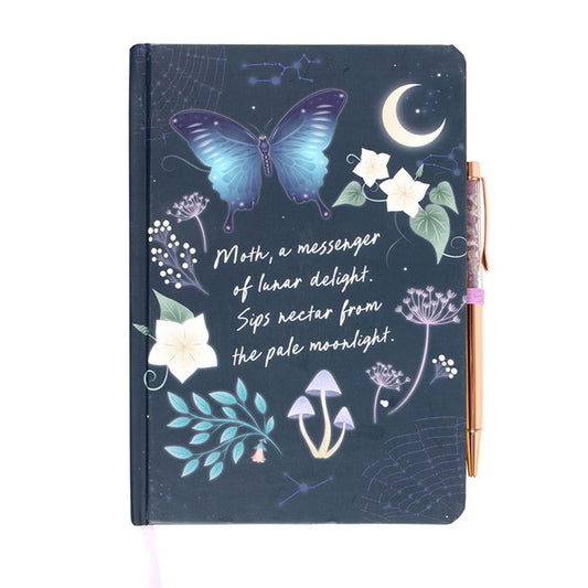 Midnight Moth Journal with Amethyst Pen From Witch, Please!