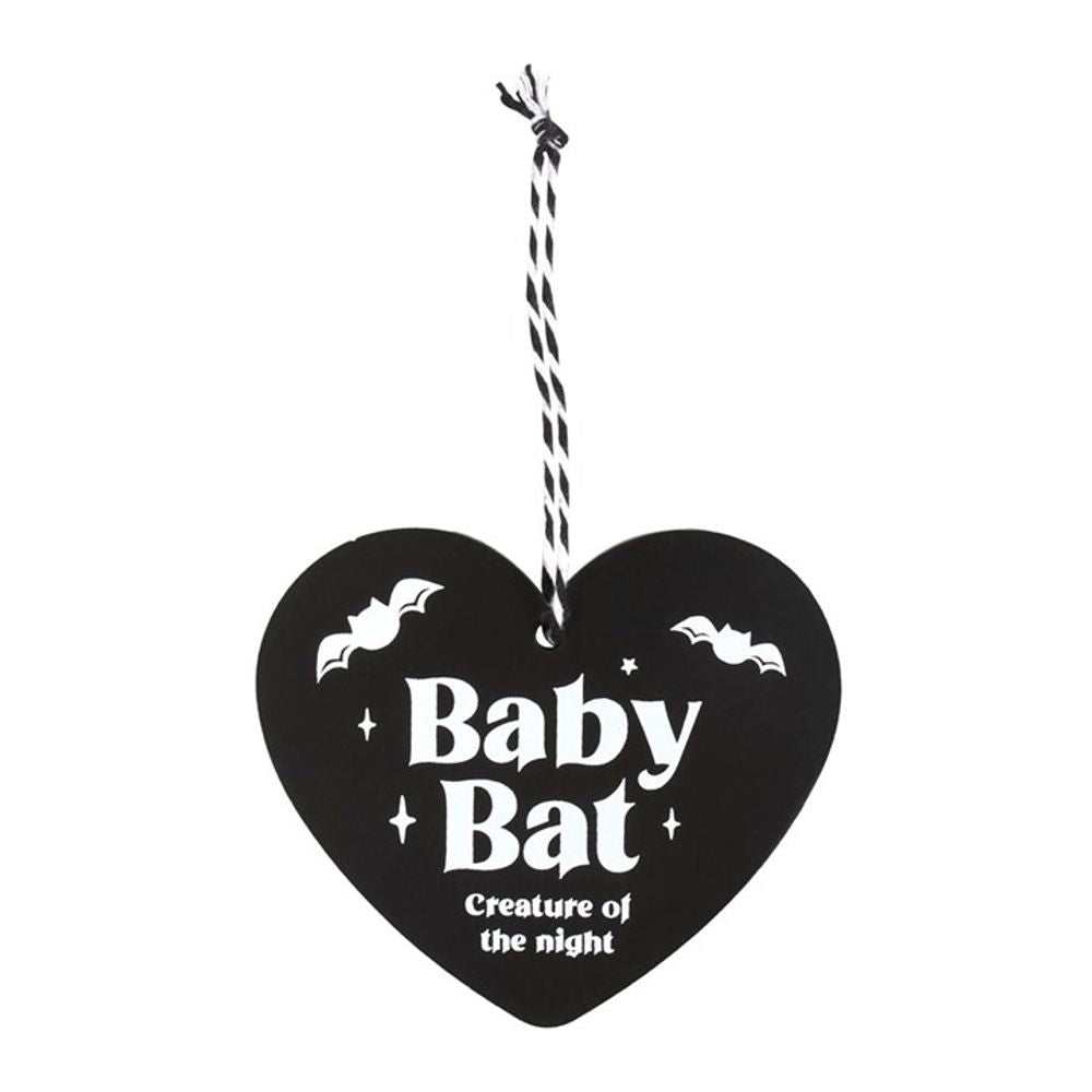 Baby Bat Hanging Heart Sign From Witch, Please!