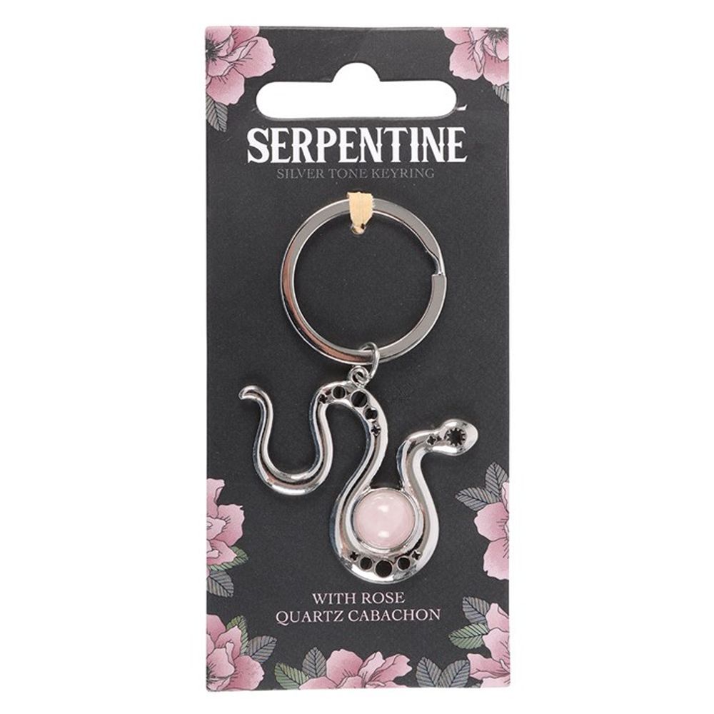 Snake Keyring with Rose Quartz Crystal From Witch, Please!