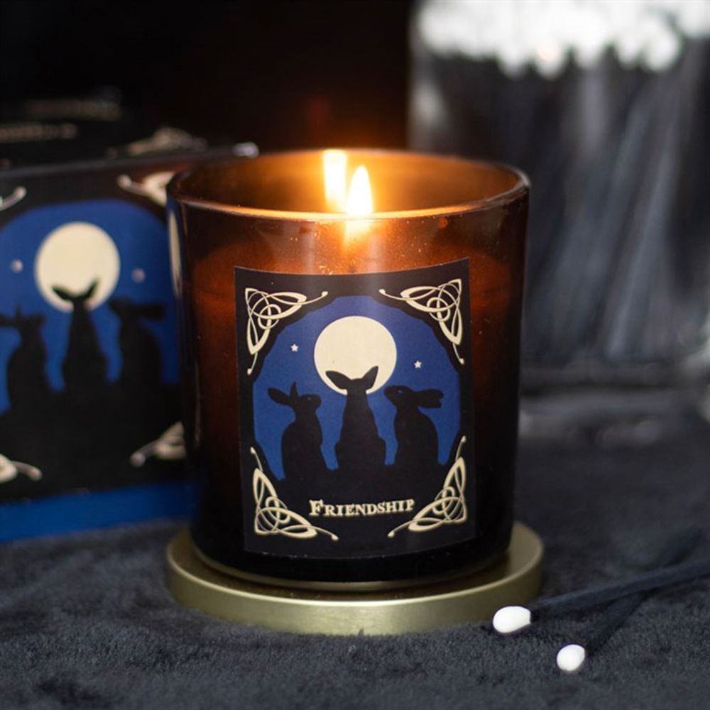 'Moon Gazing Hares' Friendship Candle by Lisa Parker From Witch, Please!