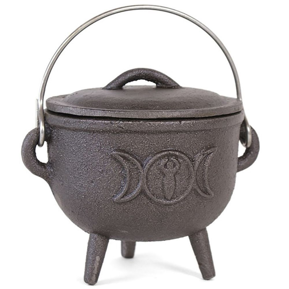 11cm Cast Iron Cauldron With Triple Moon From Witch, Please!