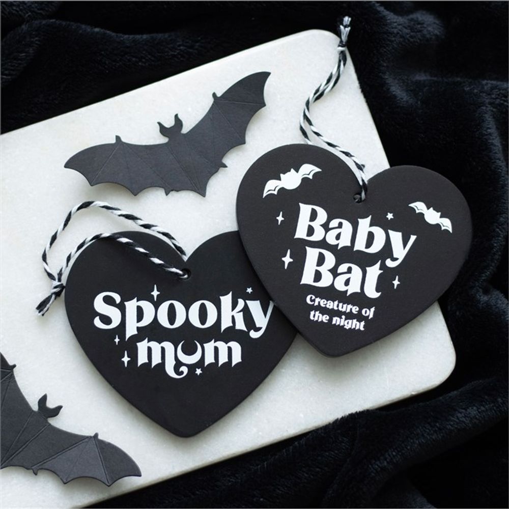 Baby Bat Hanging Heart Sign From Witch, Please!