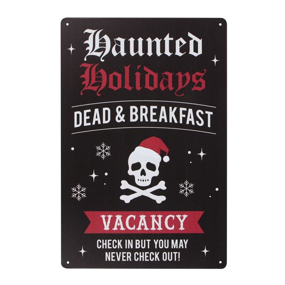 Haunted Holidays Metal Sign From Witch, Please!